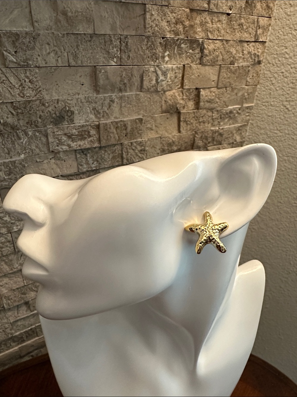 Gold Starfish Stud Earrings